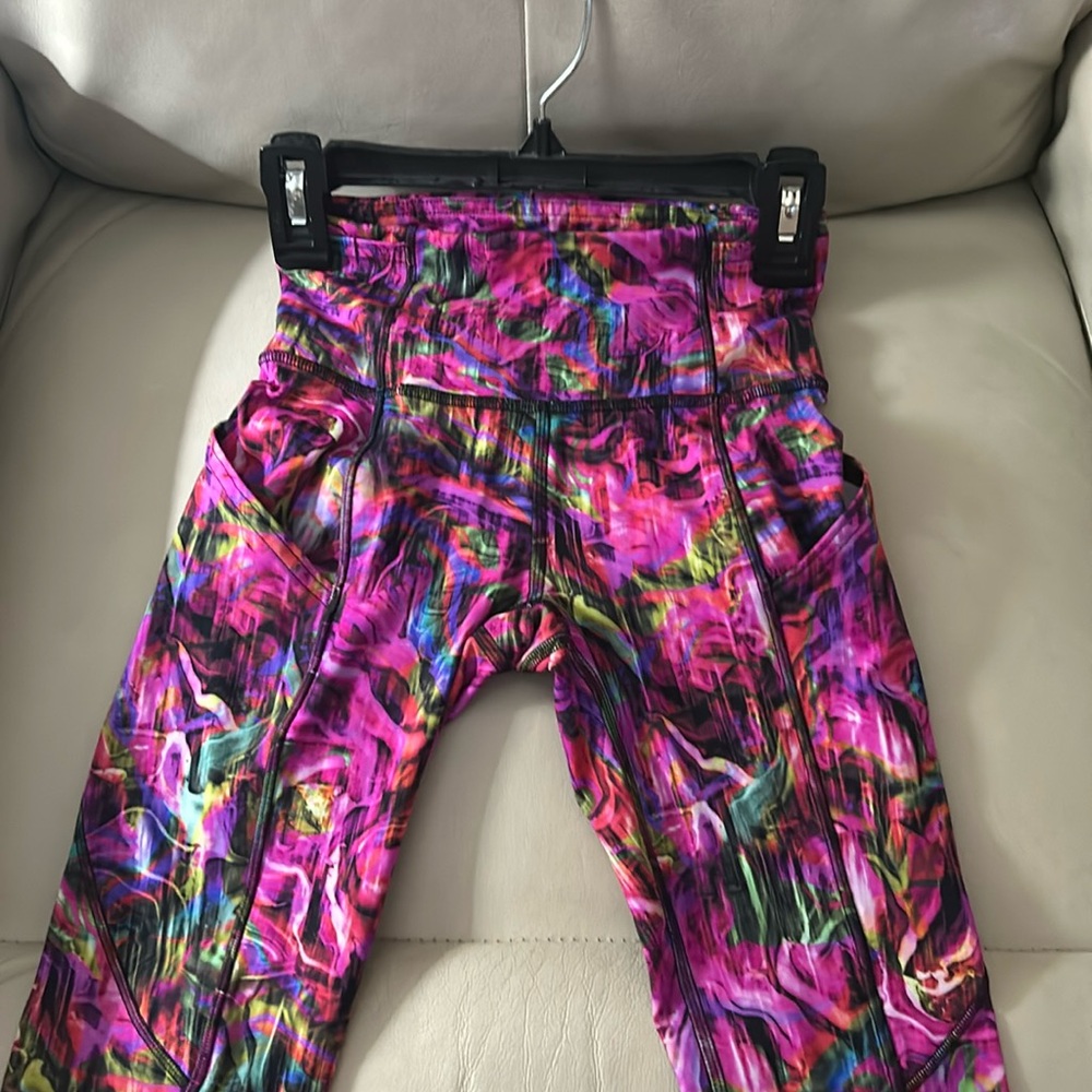 Lululemon Fast and Free leggings 24inch inseam raw hem